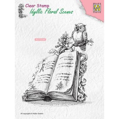 Nellies Choice Clear Stamp - Buch mit Eule